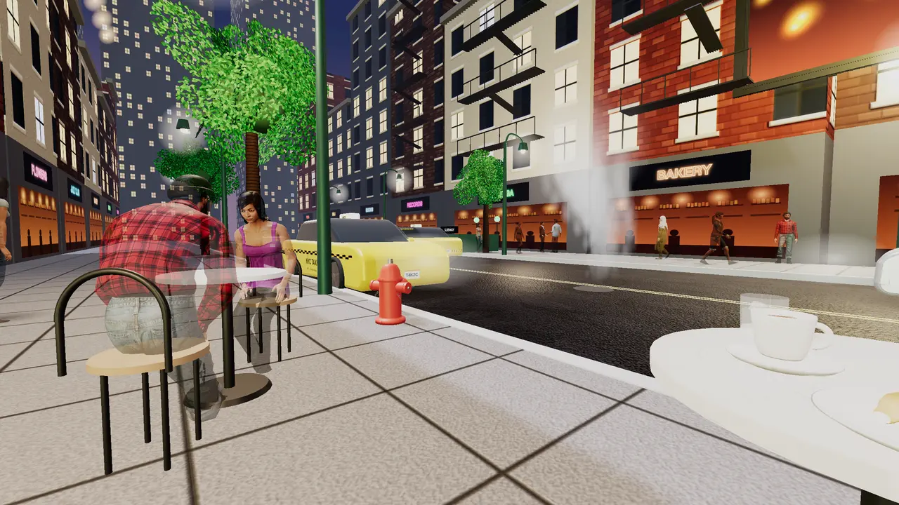 A New York street café